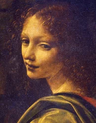 Gesicht eines Engels, Detail aus der „Felsgrottenmadonna“