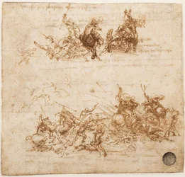 Studie für die Schlacht von Anghiari, ca. 1503-1504