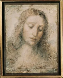 „Kopf Christi, des Erlösers“. Zeichnung eines Schülers von Leonardo da Vinci