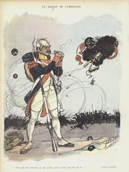 Ein Soldat von Cambronne. Illustration für Le Rire