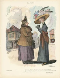 Illustration von Leonce Burret (1865-1915) in Le Smile, Nr. 19, 08/05/13 - Mode, Hut