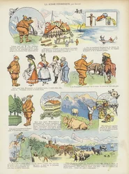 Malerisches Schweiz. Illustration für Le Rire