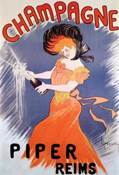 Werbeplakat für Piper Champagner, 20. Jahrhundert