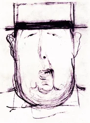 Karikatur des irischen Schriftstellers Oscar Wilde (1854-1900) von Leonetto Cappiello (1875-1942) 1899