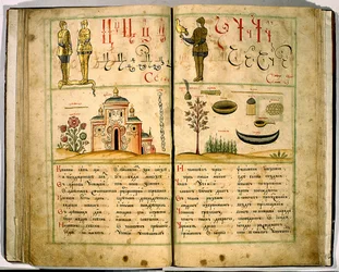 Erstes russisches Alphabetbuch von Karion Istomin, 1694