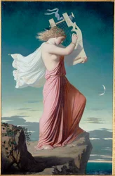Sappho spielt die Lyra