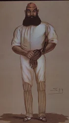 Cricket-Held W.G. Grace, Karikatur für Vanity Fair