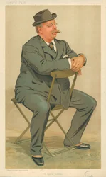 Sir J. R. S. Vine, Das Imperial Institute, 27. Juli 1893, Vanity Fair Karikatur