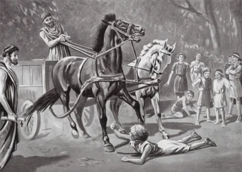 Alkibiades trotzt dem Fuhrmann