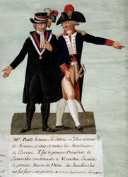 Französische Revolution: Darstellung von Jean Sylvain Bailly, Präsident der Konstituierenden Versammlung von Versailles und dann Bürgermeister der Stadt Paris