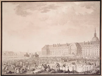 Französische Revolution: Bewaffnung in den Invalides am 14. Juli 1789