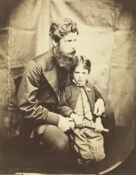 Rev. James Langton Clark und Sohn Charles Robin, 1864