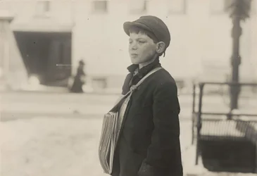 Tony Casale, "Bologna," 11 Jahre alt, verkauft seit 4 Jahren Zeitungen, Hartford, Connecticut, März 1909