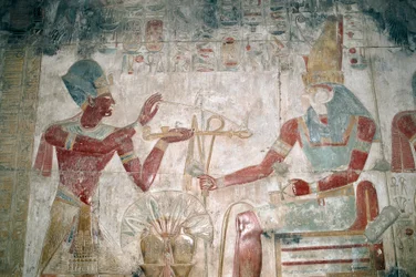 Ägypten, Abydos, Tempel des Pharao Sethos I, Osiris-Kapelle (Detail)