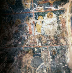 Fresken an der Decke des Klosters Agios Georgios, Diavaide, Kreta, Griechenland