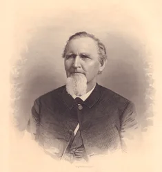 Porträt des amerikanischen methodistischen Geistlichen John L. Smith, Stich von F. E. Jones, um 1870