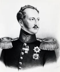 Porträt von Nikolaus I. Romanow (1796-1855), Zar von Russland von 1825 bis 1855, Gravur