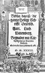 Titelseite von Martin Luthers Bibel