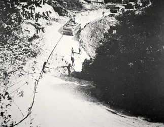 Blick auf den Ho-Chi-Minh-Pfad in Laos