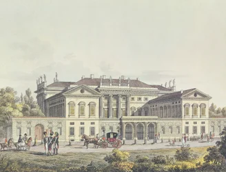 Blick auf die Villa Reale in den öffentlichen Gärten, Mailand, Italien