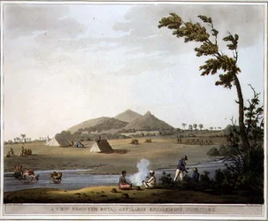 Eine Ansicht vom Lager der Königlichen Artillerie, Conditore, Tafel 37 aus 