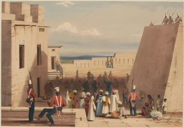 Ghuznee. Gefangene unter Bewachung der 19. Bombay Native Infantry