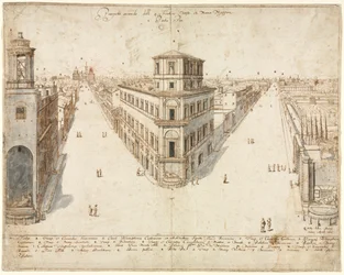 Achtzehn Ansichten von Rom: Die Quattro Fontane in Richtung Santa Maria Maggiore