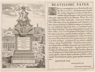 Frontispiz aus "Prospectus Locurum Urbis Romae Insign[ium]"