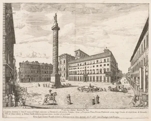 Piazza Colonna aus "Prospectus Locurum Urbis Romae Insign[ium]"