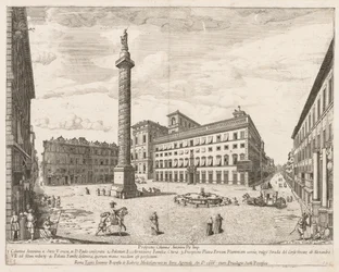 Piazza Colonna aus Prospectus Locurum Urbis Romae Insign[ium], 1666