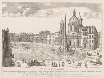 Piazza Navona aus Prospectus Locurum Urbis Romae Insignium, 1666