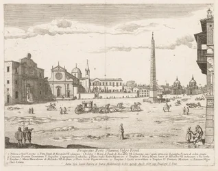 Piazza del Popolo aus "Prospectus Locurum Urbis Romae Insign[ium]"