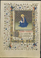 Blatt aus einem Stundenbuch: St. Matthäus