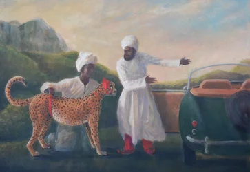 Gepard in einen Jaguar locken