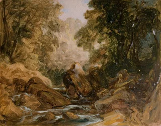 Bergbach und Felsen