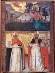 Gebet im Garten. Heilige Ambrosius und Petronius