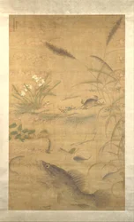 Blumen, Fische und Krabben