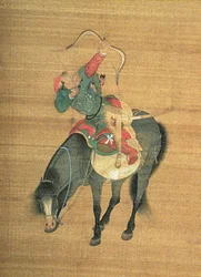 Kublai Khan (1214-94) auf der Jagd (Detail), Yuan-Dynastie