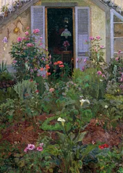Triptychon oder Garten in Blüte