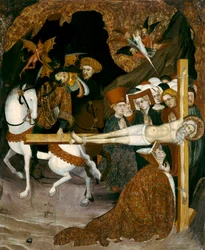 Kreuzigung des Heiligen Andreas des Apostels. Gemälde von Lluis Borrassa (1360-1425)