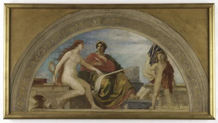 Skizze für den Salon des Lettres im Pariser Rathaus: Die Geschichte sammelt die Lehren der Vergangenheit, ca. 1890