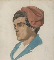 Kopfstudie eines Fischers aus Capri