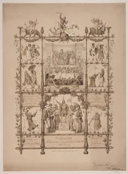 Gedenkblatt zum Künstlerkarneval am 3. März 1854