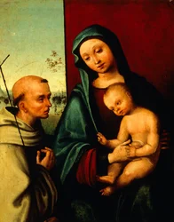 Madonna mit Kind und St. Franziskus (Detail)