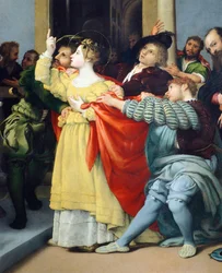 Altarbild der Heiligen Lucia oder Heilige Lucia vor dem Richter
