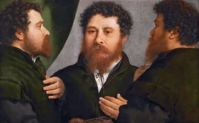 Dreifachporträt eines Goldschmieds