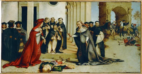 Der Heilige Dominikus erweckt Napoleone Orsini zum Leben