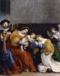 Die mystische Hochzeit der Heiligen Katharina mit dem Stifter Niccolò Bonghi
