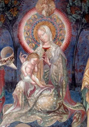 Jungfrau und Kind mit Johannes dem Täufer und Jakobus dem Apostel (Detail)