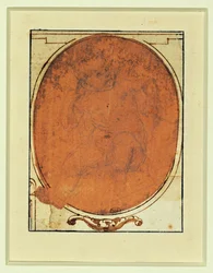 Madonna. Silberstift auf rosa Papier